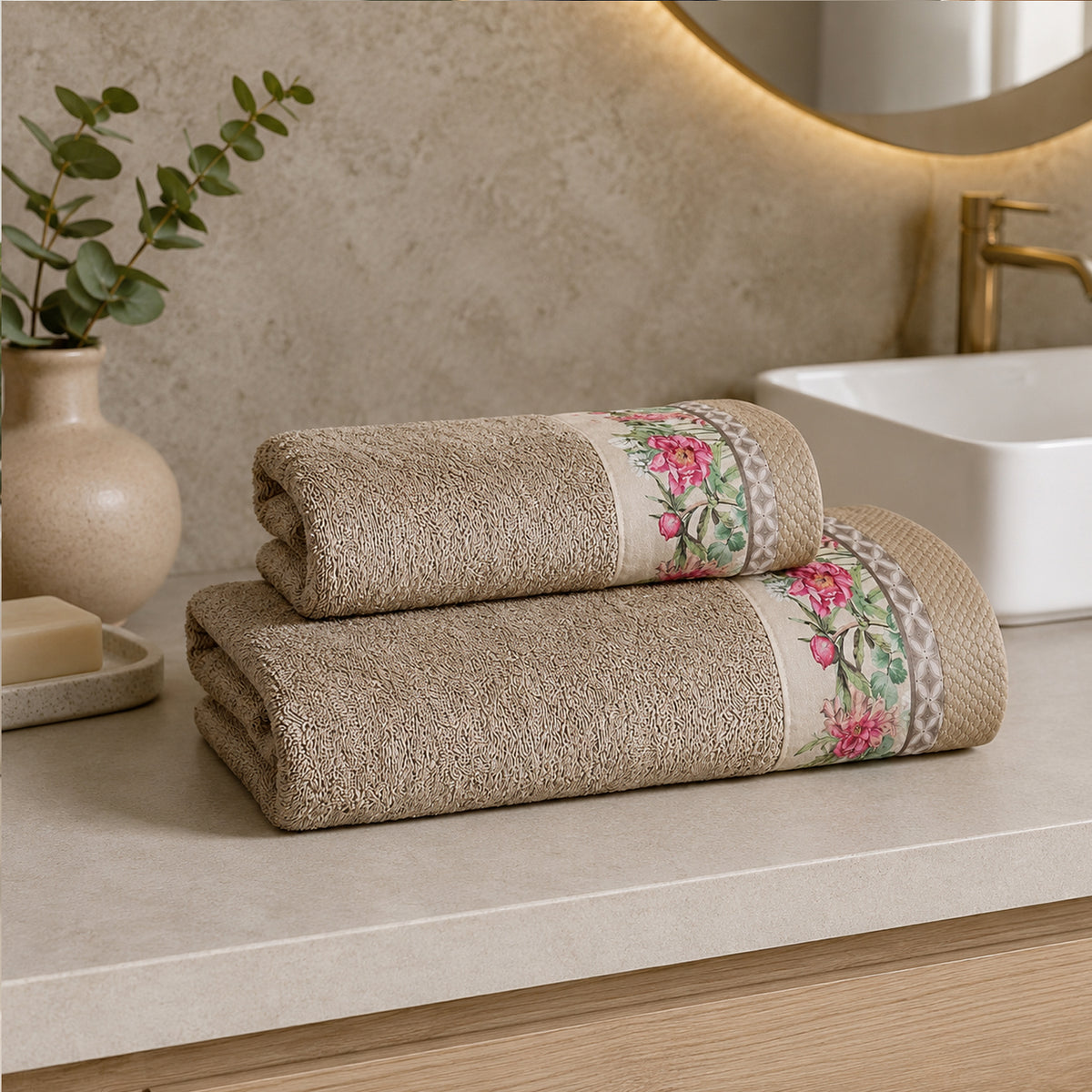 Asciugamani Giardino Beige