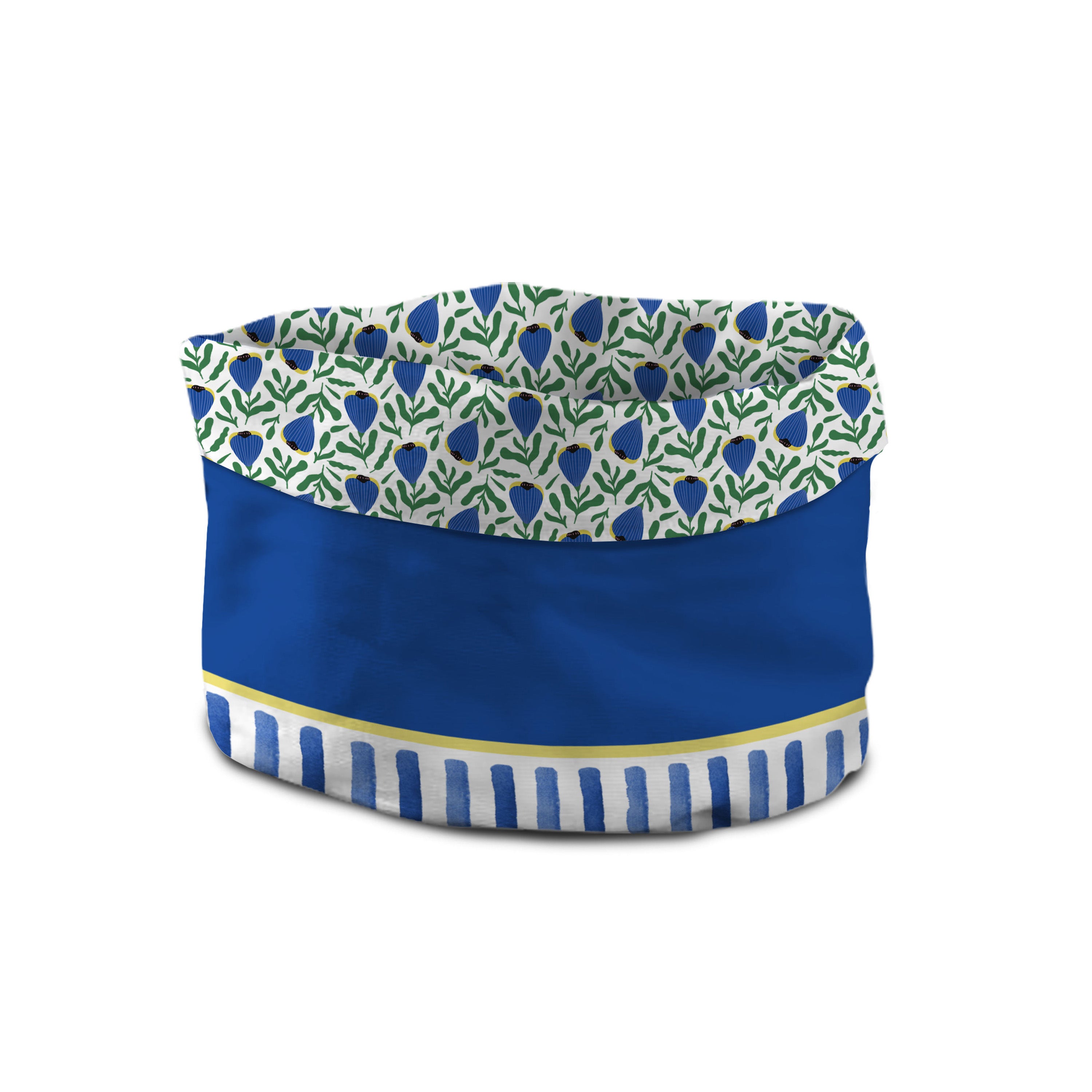 Yoko blue flowers multi-purpose basket