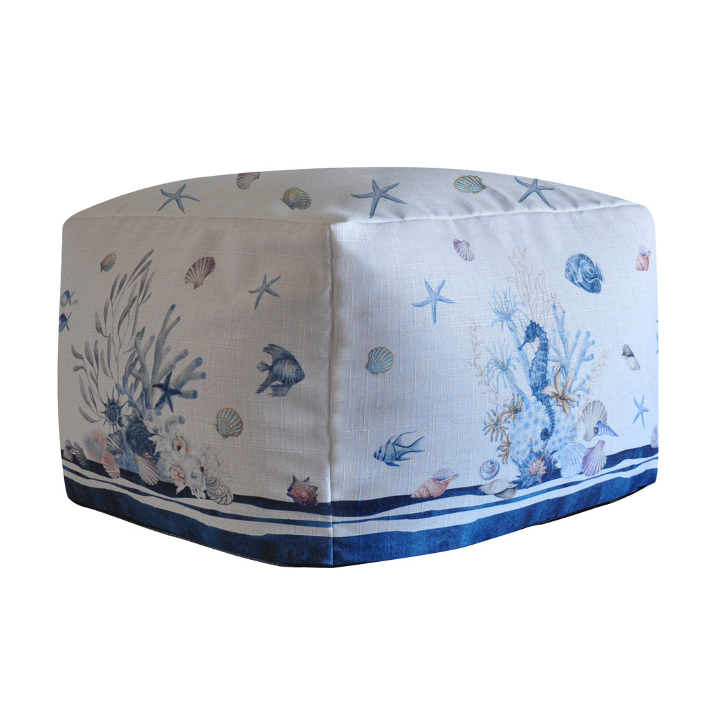 Coralline Square Pouf
