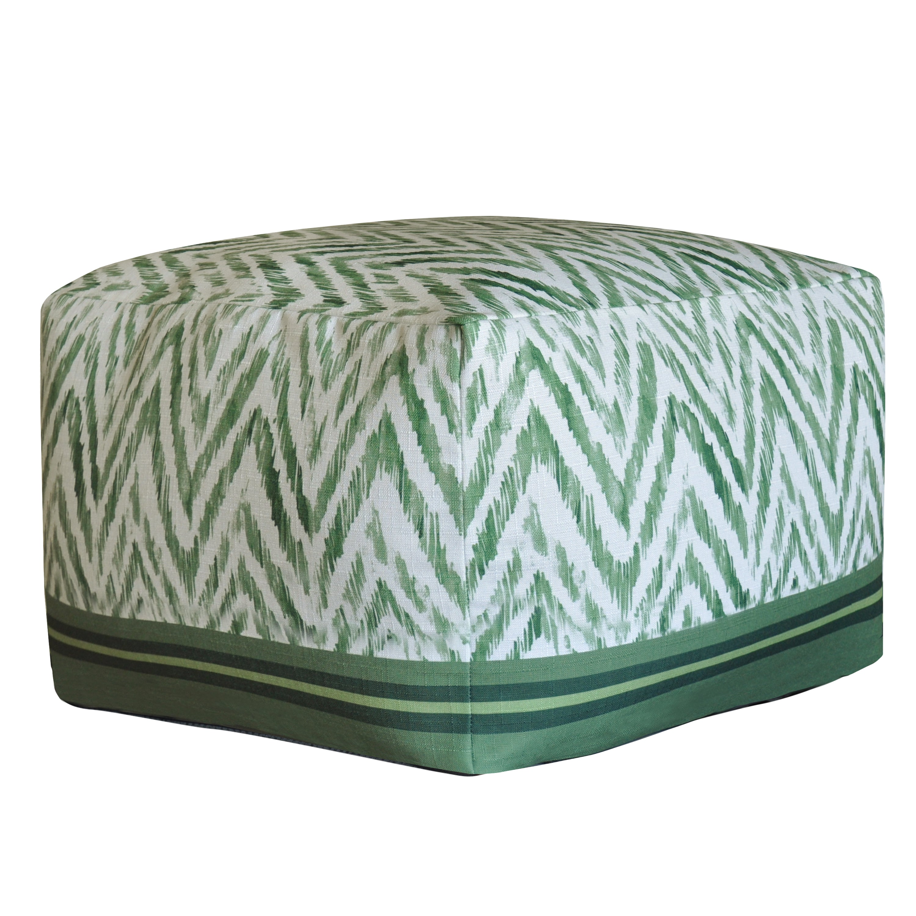 Pouf Quadrato Kenzia onde verdi