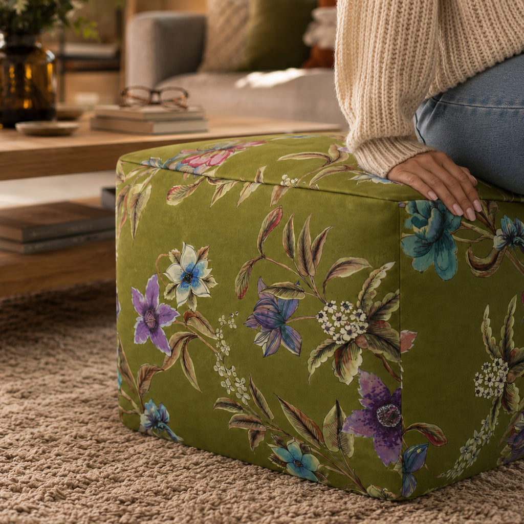Pouf Quadrato Astor Verde
