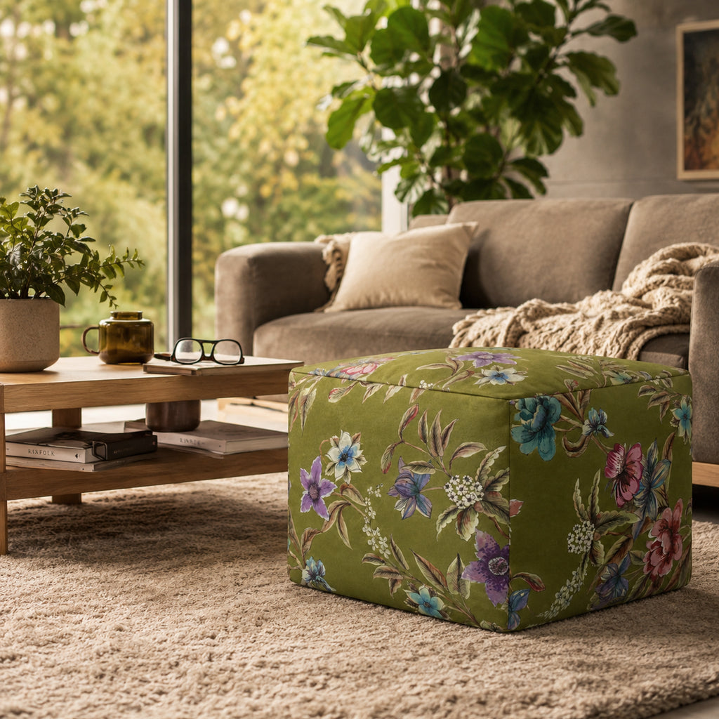 Pouf Quadrato Astor Verde