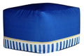 Pouf Quadrato Yoko fiori blu