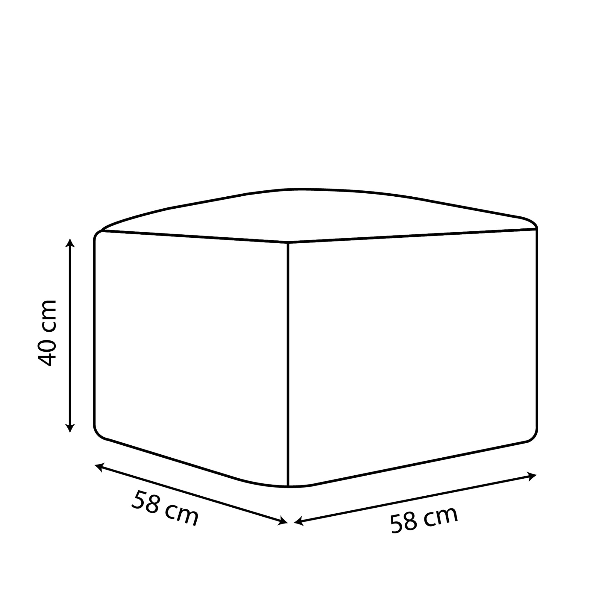 Pouf Quadrato Coralline