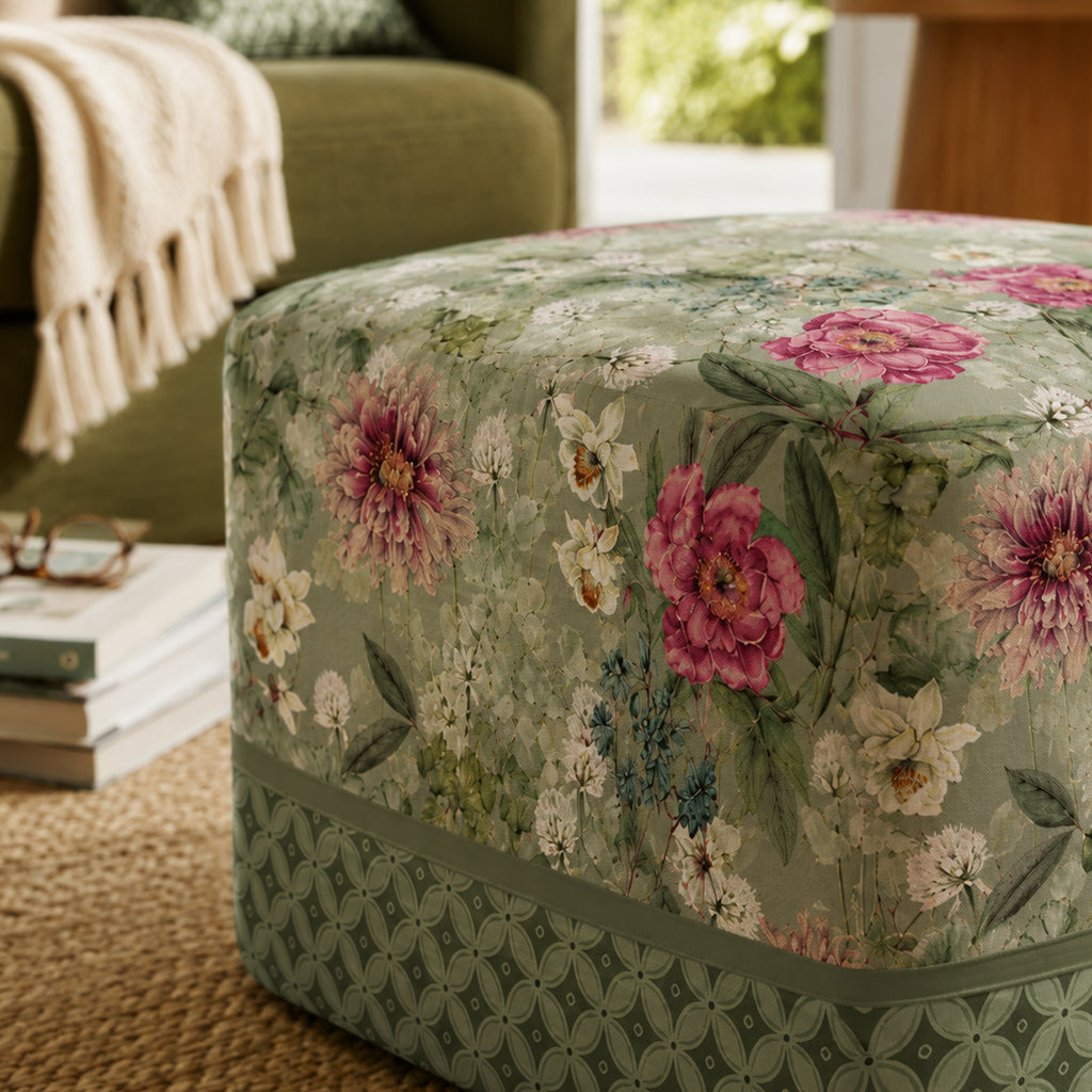 Pouf Quadrato Giardino Verde