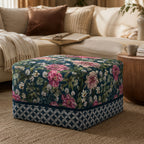 Pouf Quadrato Giardino Blu