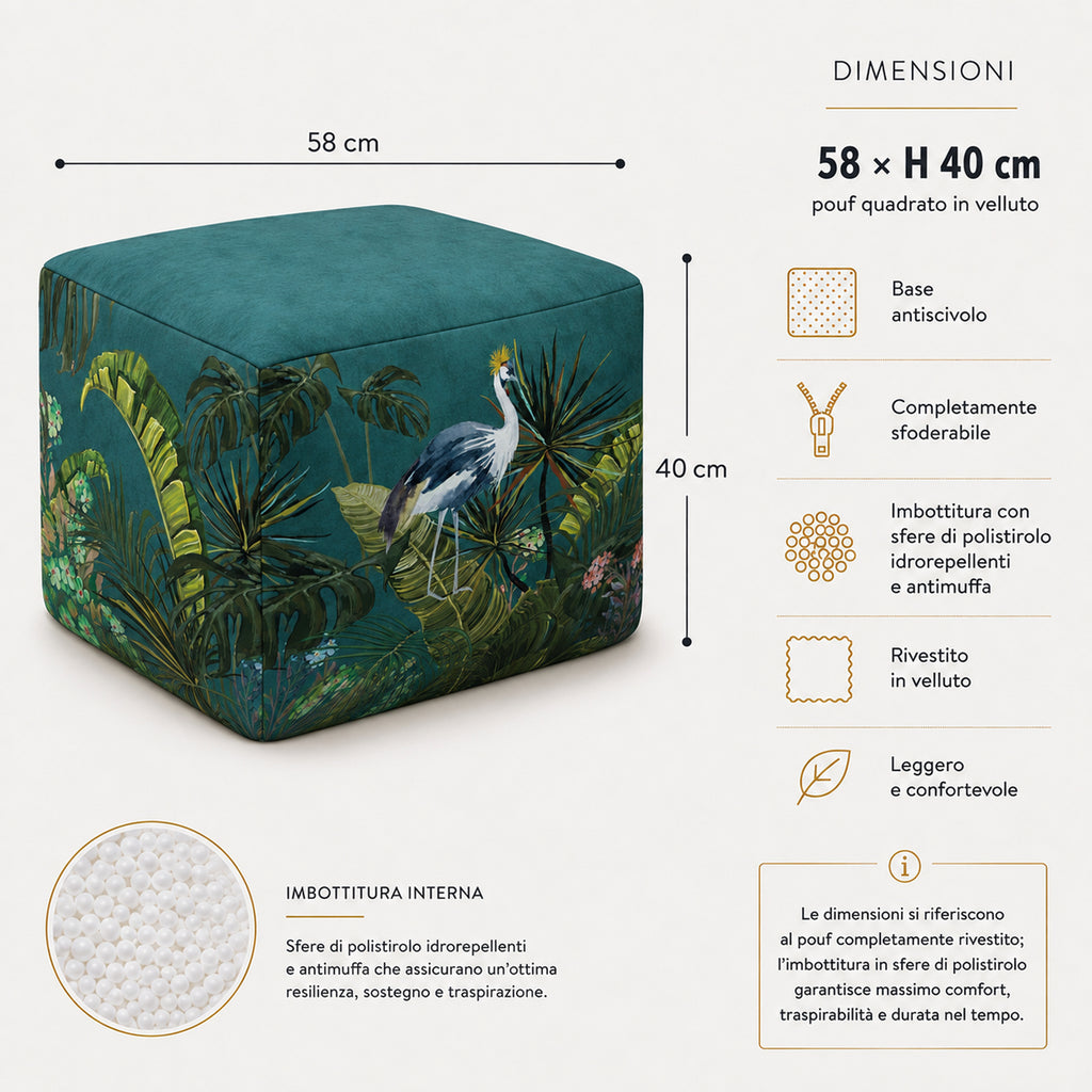 Pouf Quadrato Ardea