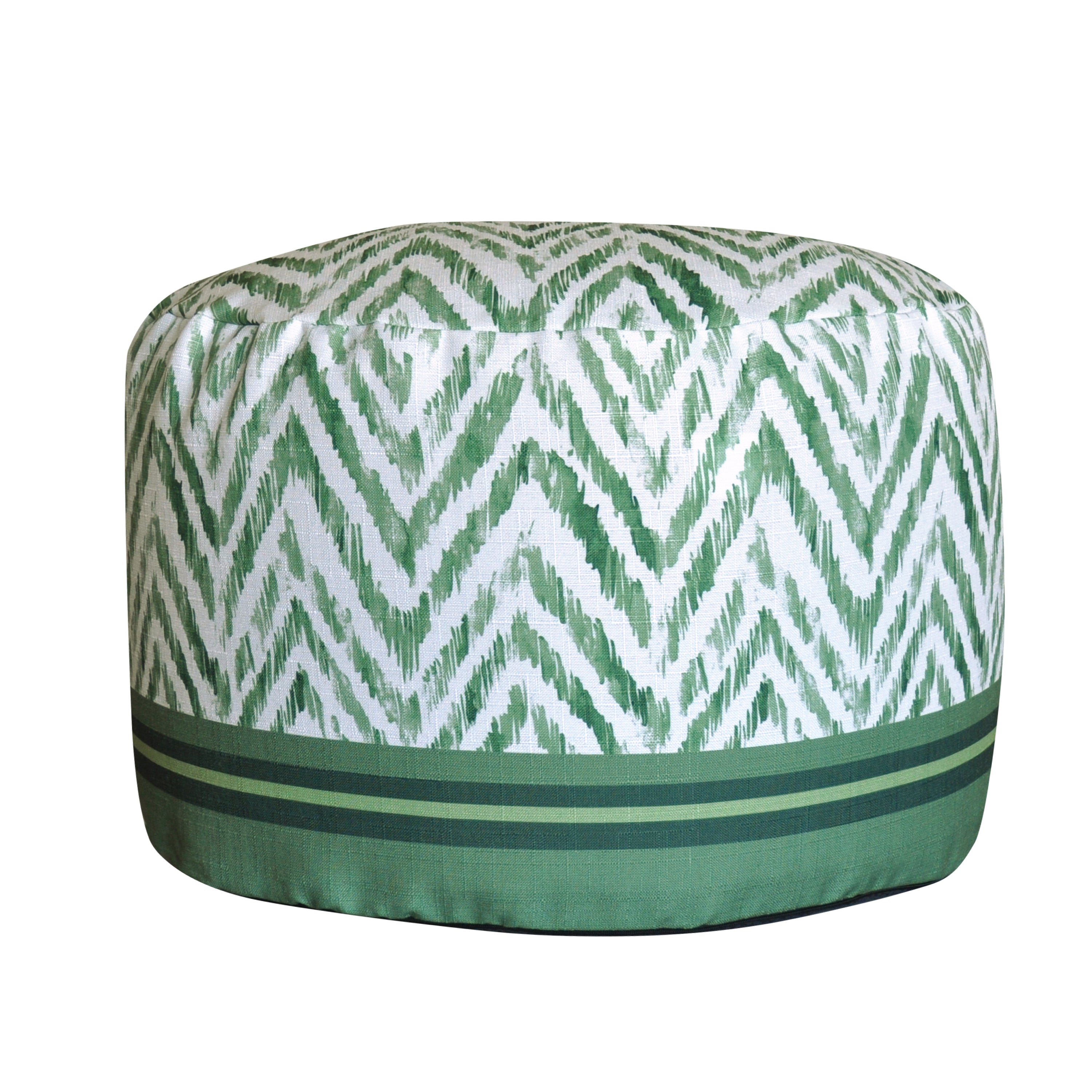 Pouf Rotondo Kenzia onde verdi