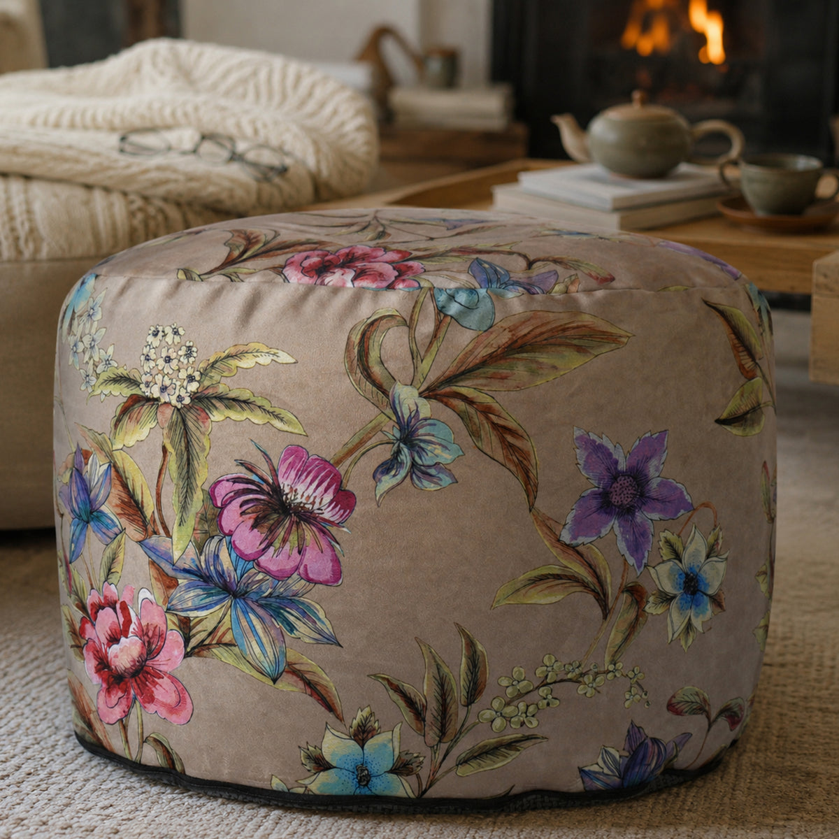 Pouf Rotondo Astor Beige