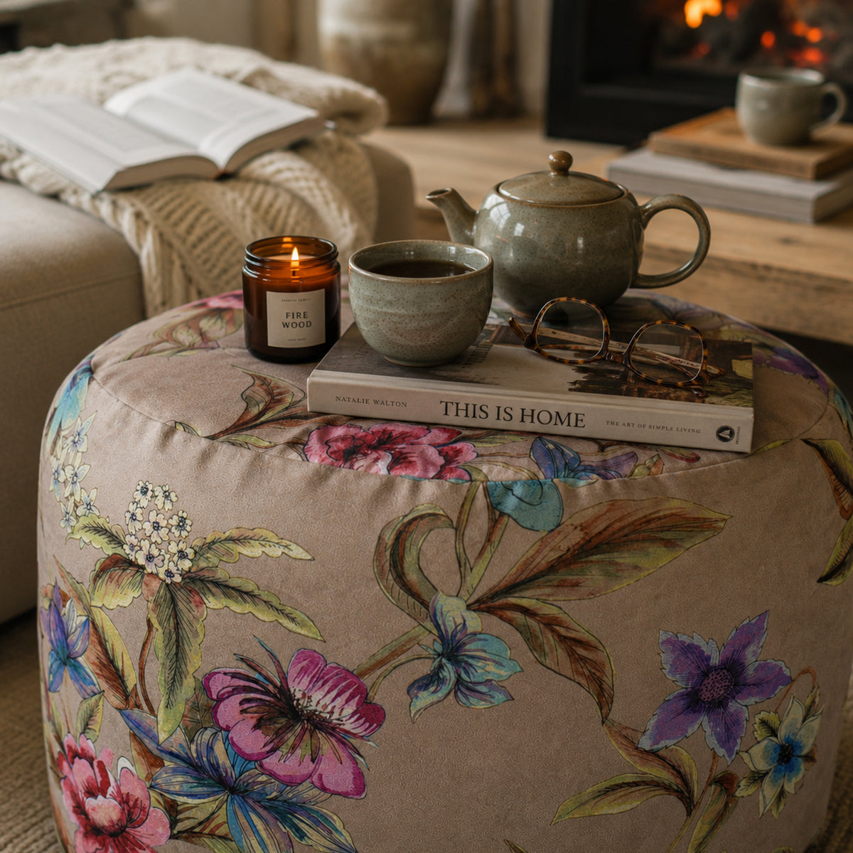 Pouf Rotondo Astor Beige