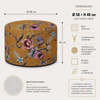 Pouf Rotondo Astor Senape