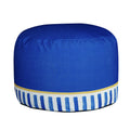 Pouf Rotondo Yoko fiori blu
