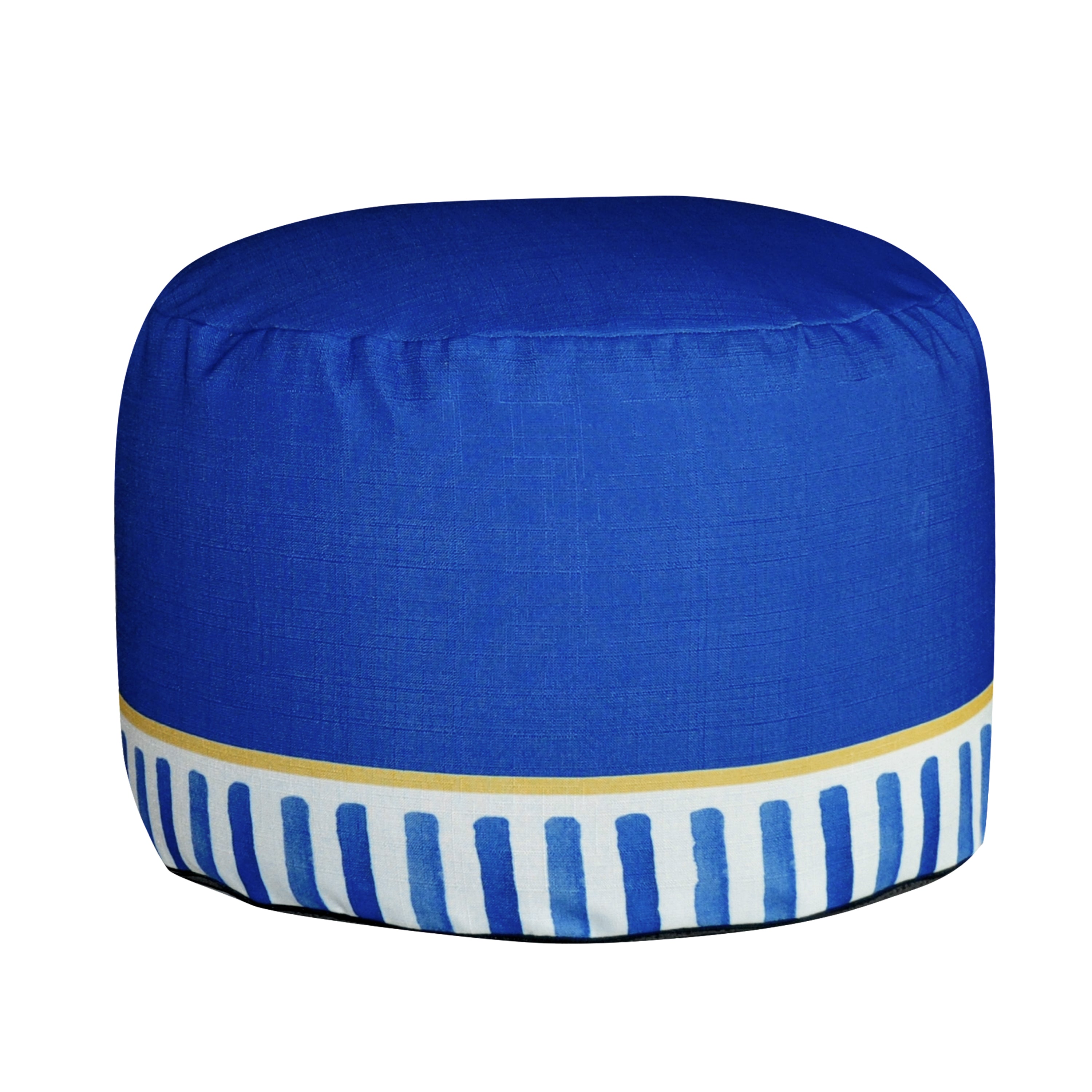 Pouf Rotondo Yoko fiori blu