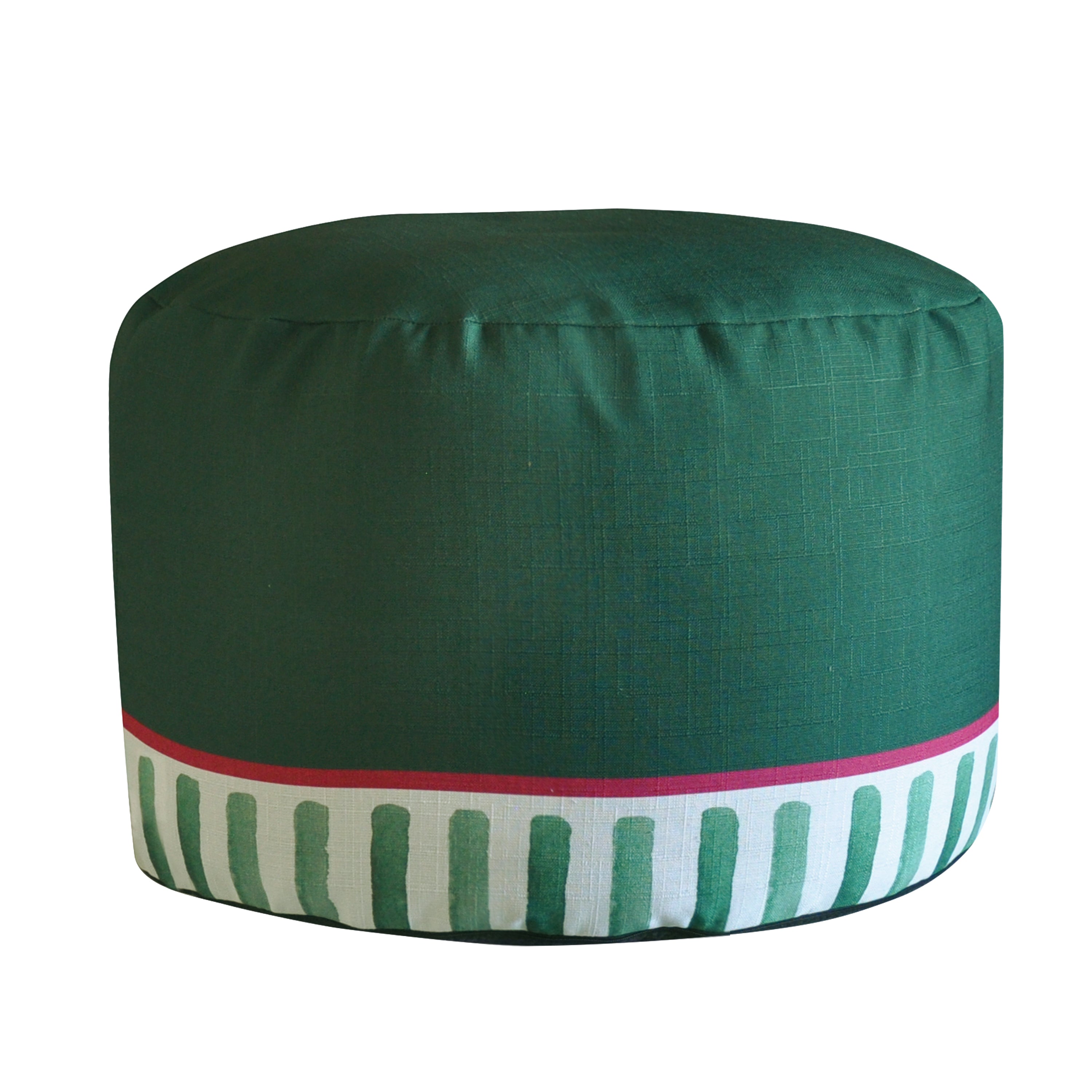 Pouf Rotondo Yoko fiori fucsia