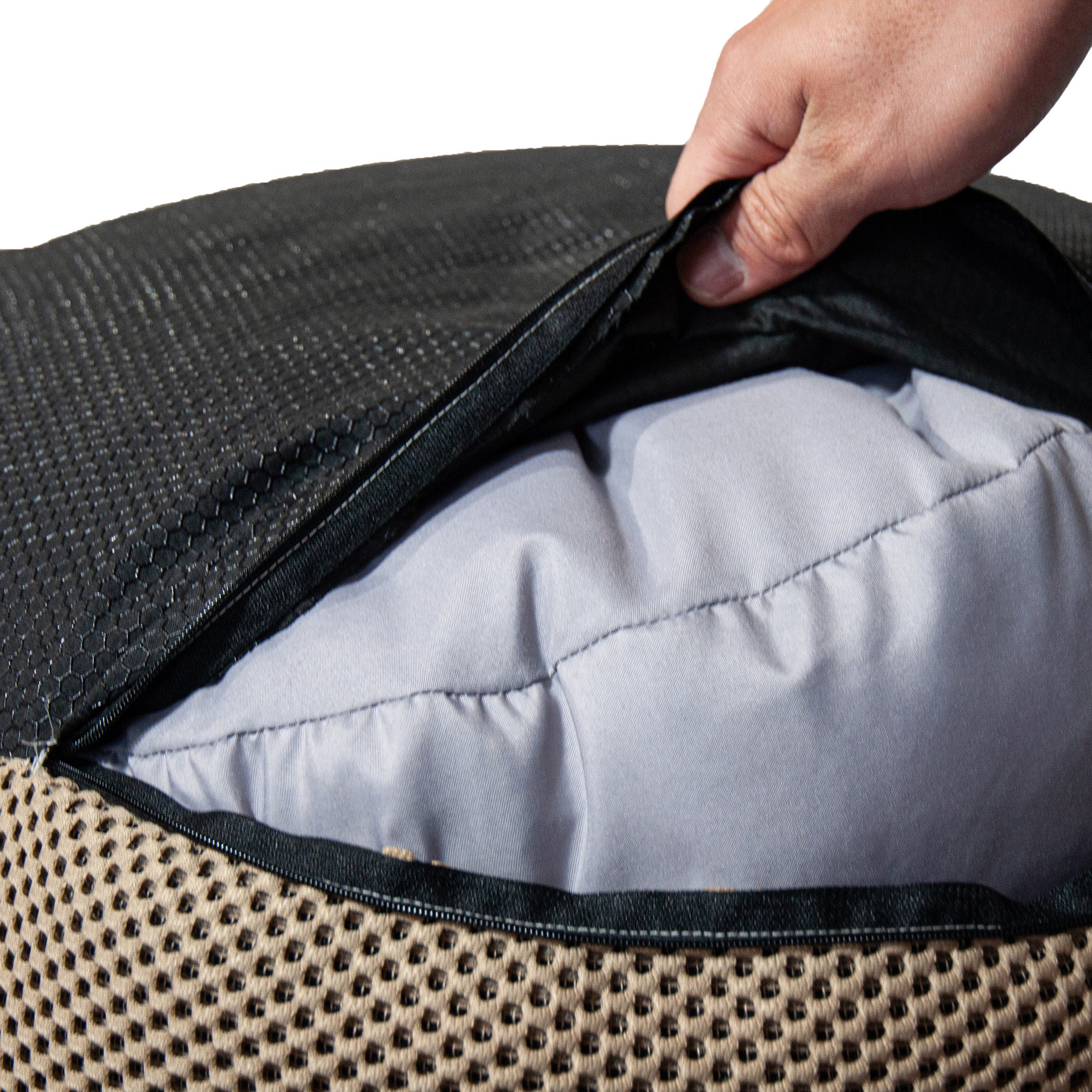 Pouf in tessuto 3D tondo Etna