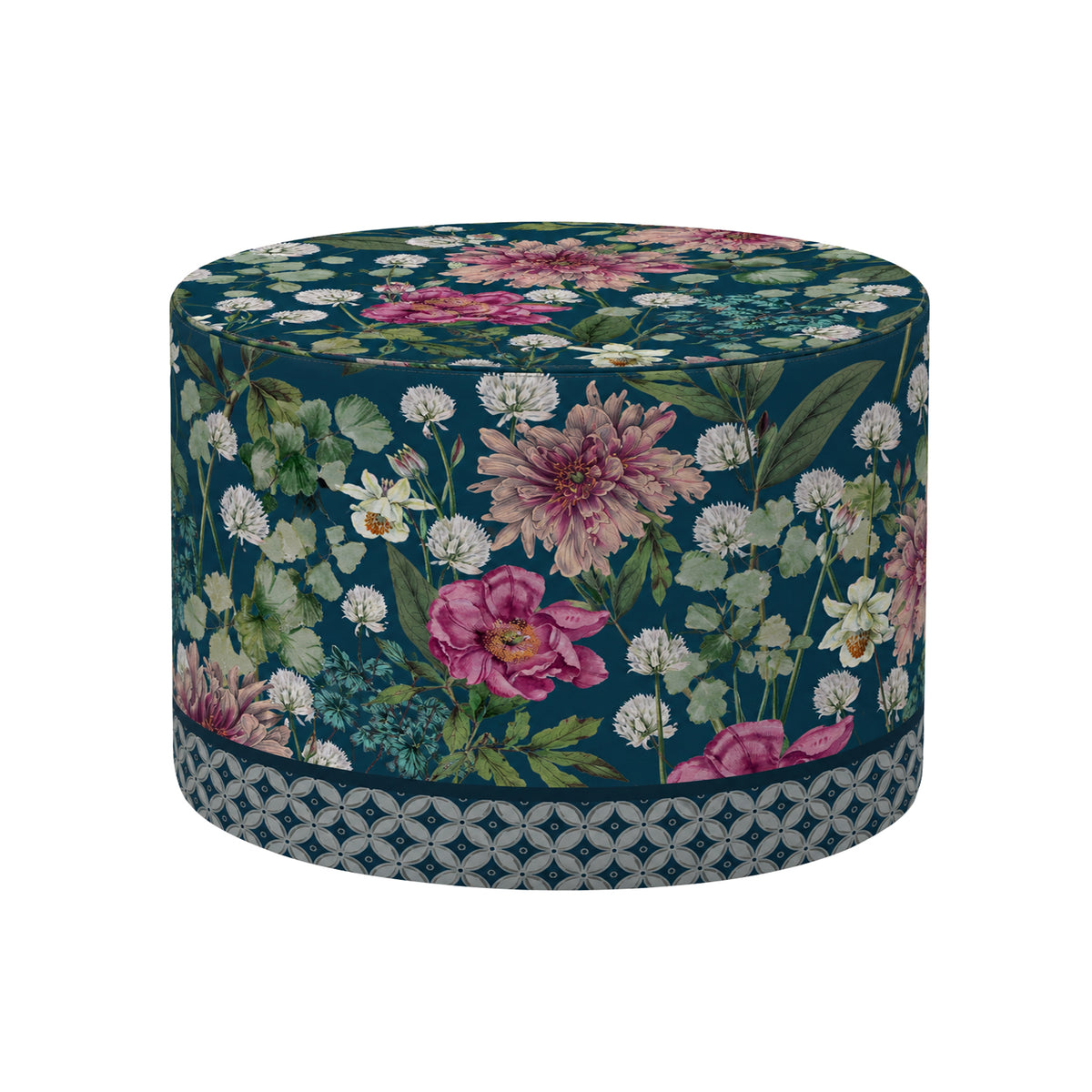 Pouf Rotondo Giardino Blu