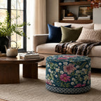 Pouf Rotondo Giardino Blu
