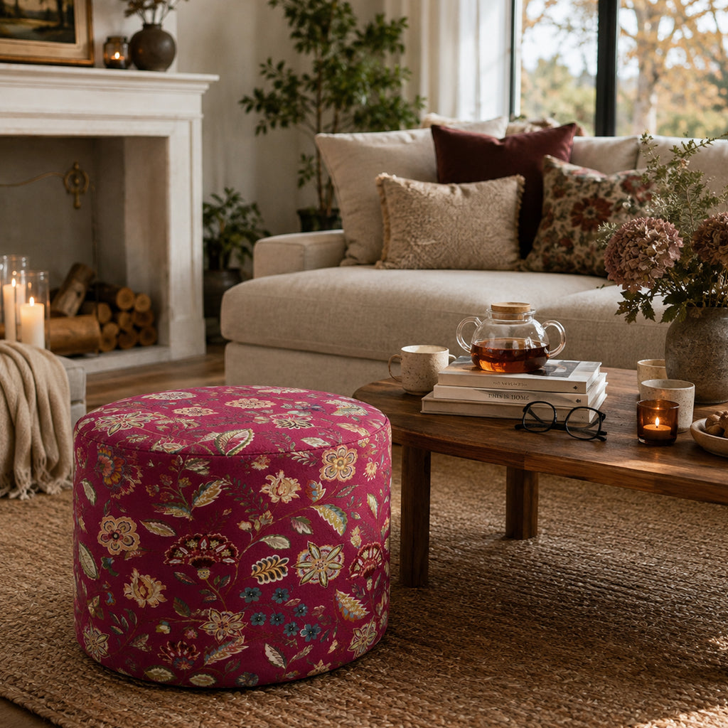 Pouf Rotondo Naim Magenta