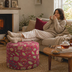 Pouf Rotondo Naim Magenta