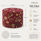 Pouf Rotondo Naim Magenta