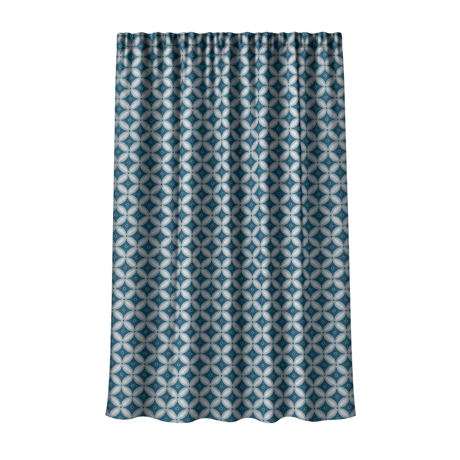 Tenda Velluto Giardino Blu