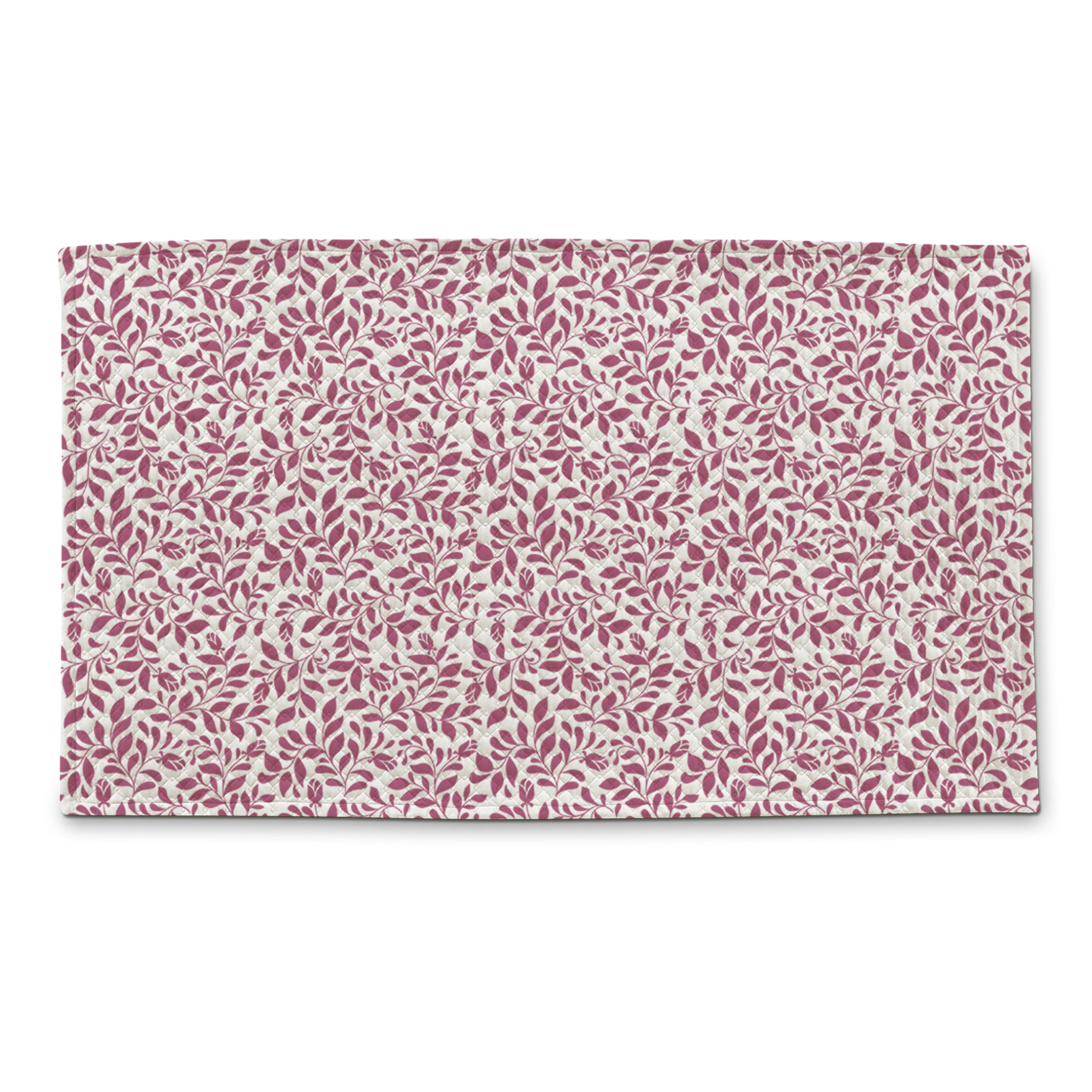 Tappeto Velluto righe rosa fiori