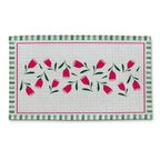 Tappeto Velluto Yoko fiori fucsia