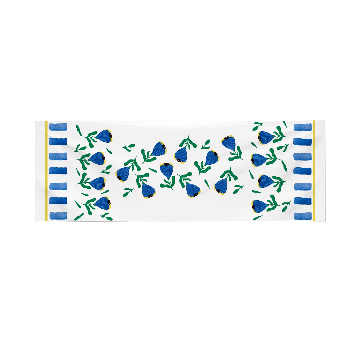 Yoko blue flowers runner