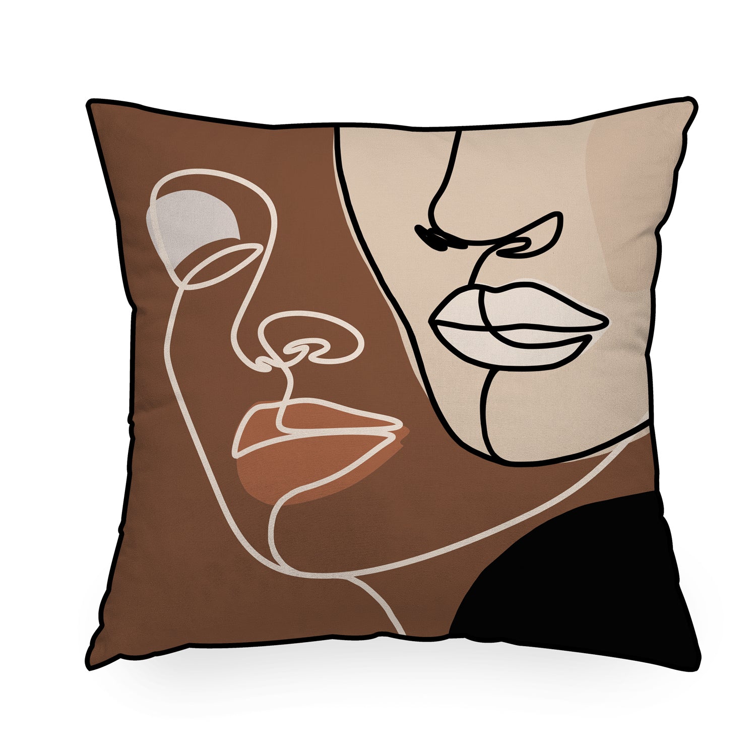 Cuscino stampato Abstract in velluto