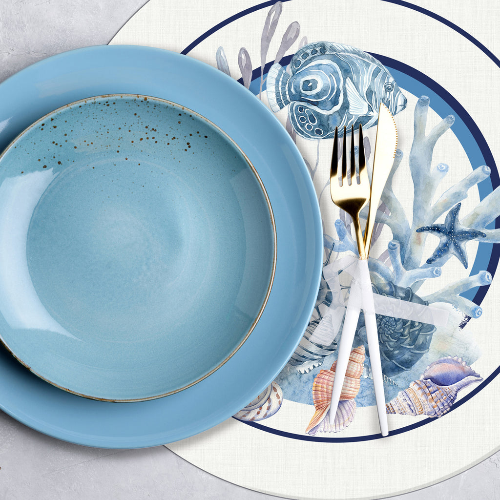 Sottopiatto rivestito Coralline set da 2 pezzi