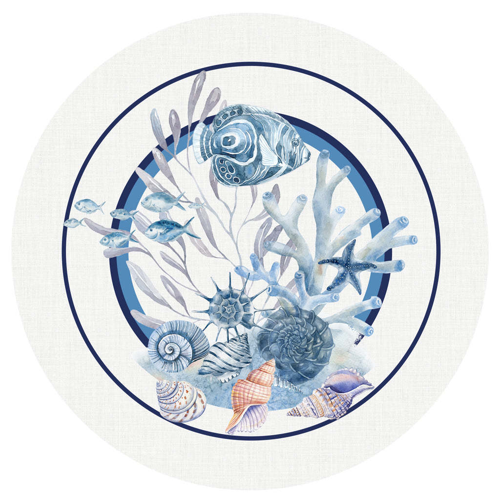 Sottopiatto rivestito Coralline set da 2 pezzi