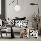 Cuscino stampato Moma in velluto